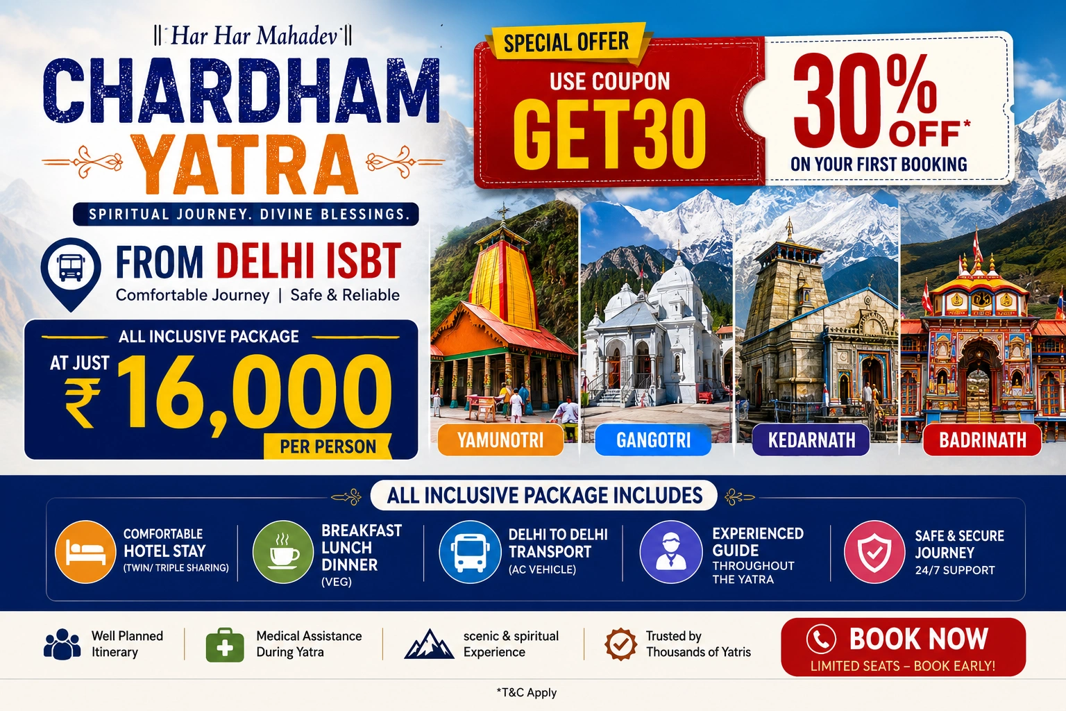 AC Sleeper Full Package ΓÇö Char Dham Yatra to Badrinath